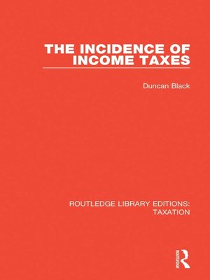 cover image of The Incidence of Income Taxes